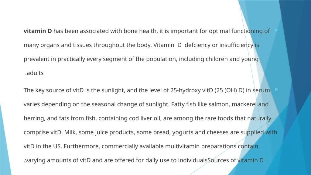 l م.م هبة خزعل vitamin D has been associated with - slide 2 of 14