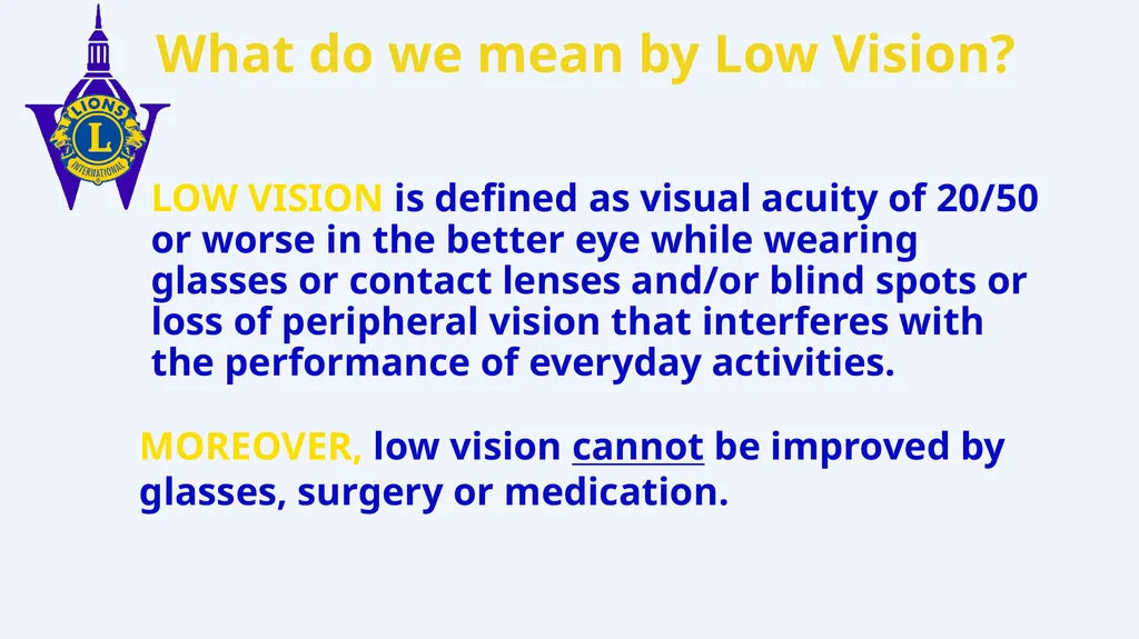Lions Vision Research Foundation Multiple District - slide 2 of 14