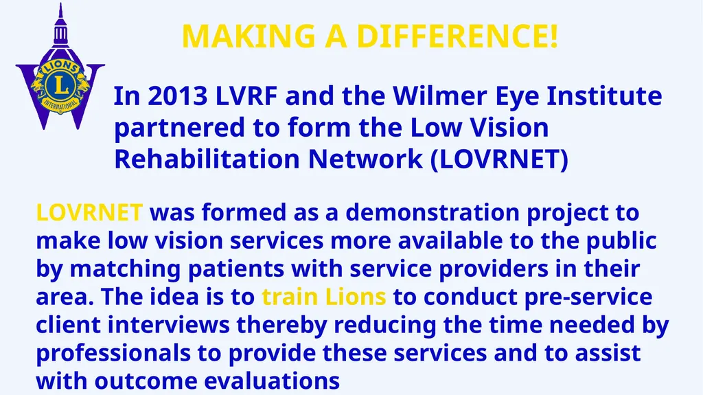 Lions Vision Research Foundation Multiple District - slide 7 of 14