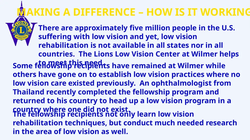 Lions Vision Research Foundation Multiple District - slide 10 of 14