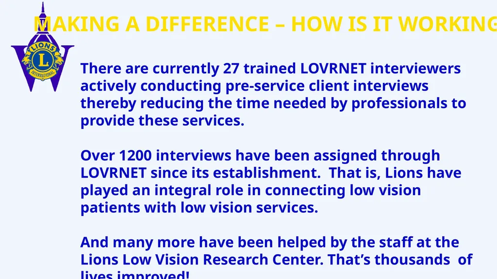Lions Vision Research Foundation Multiple District - slide 11 of 14