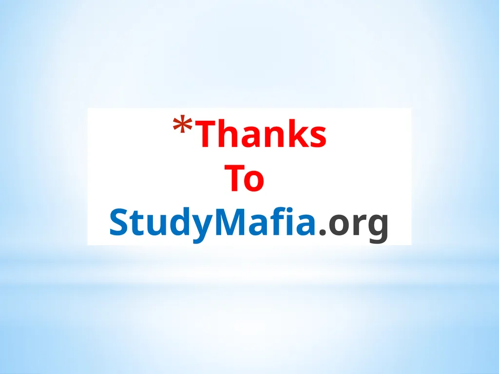 StudyMafia.Org Submitted To: Submitted By: - slide 19 of 19
