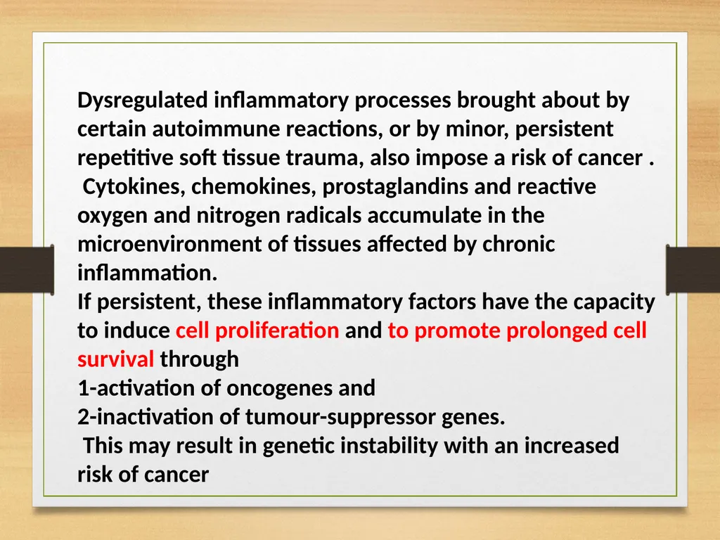 Role of Inflammation in Oral cancer - slide 3 of 35