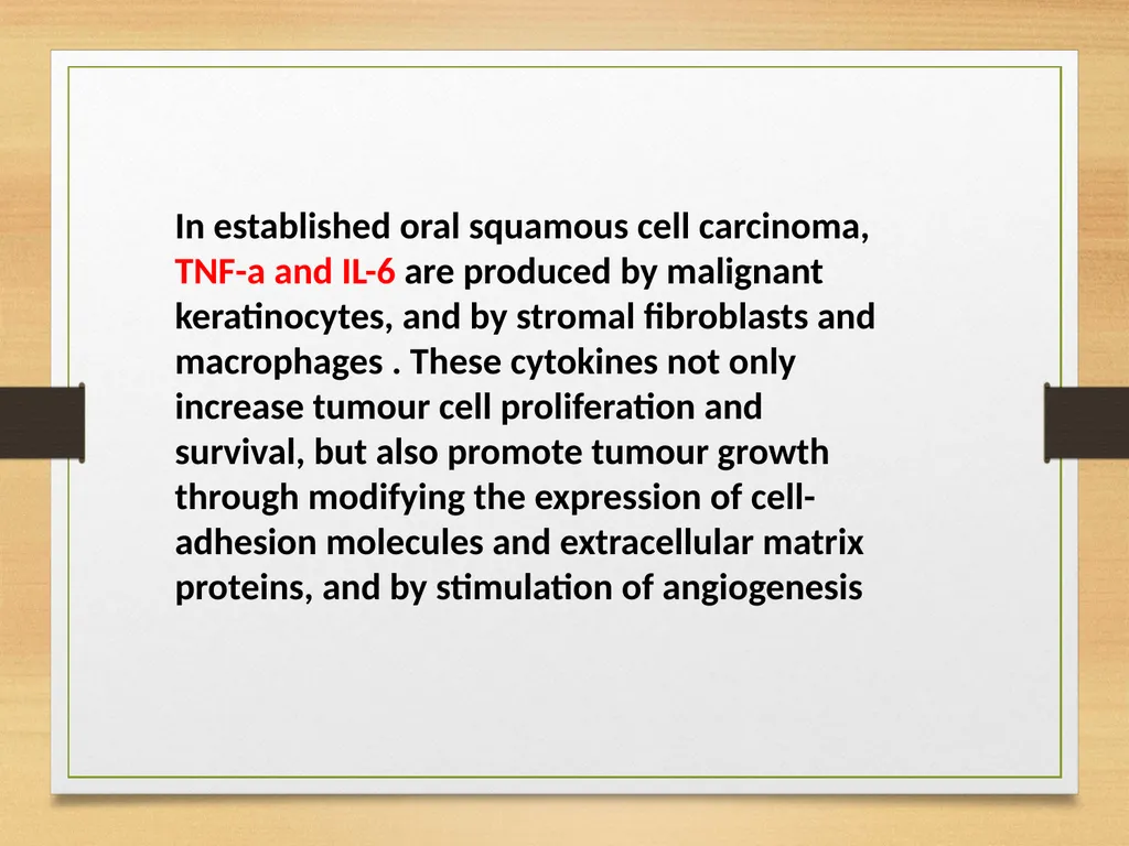 Role of Inflammation in Oral cancer - slide 26 of 35
