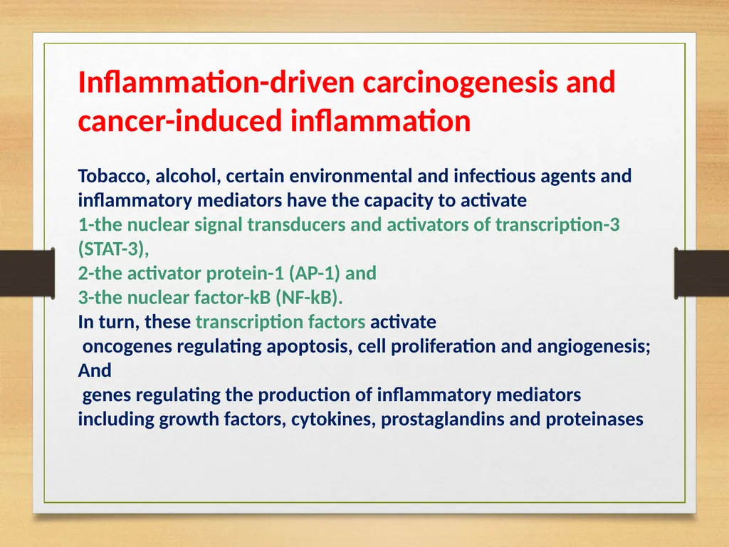 Role of Inflammation in Oral cancer - slide 7 of 35