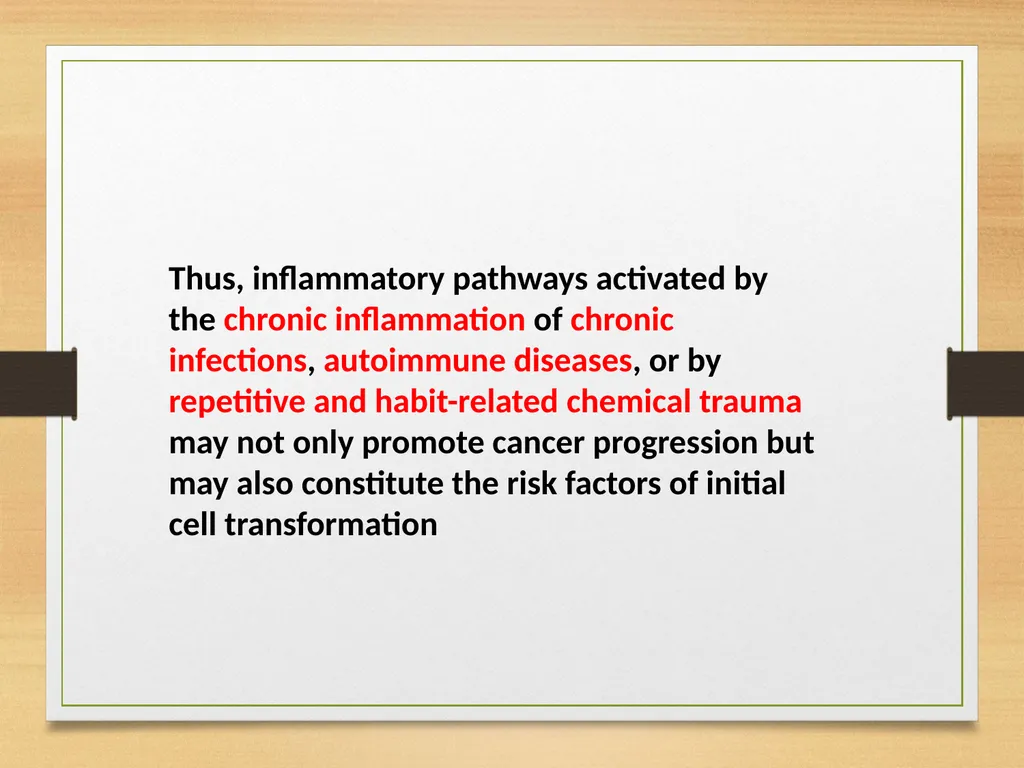 Role of Inflammation in Oral cancer - slide 11 of 35