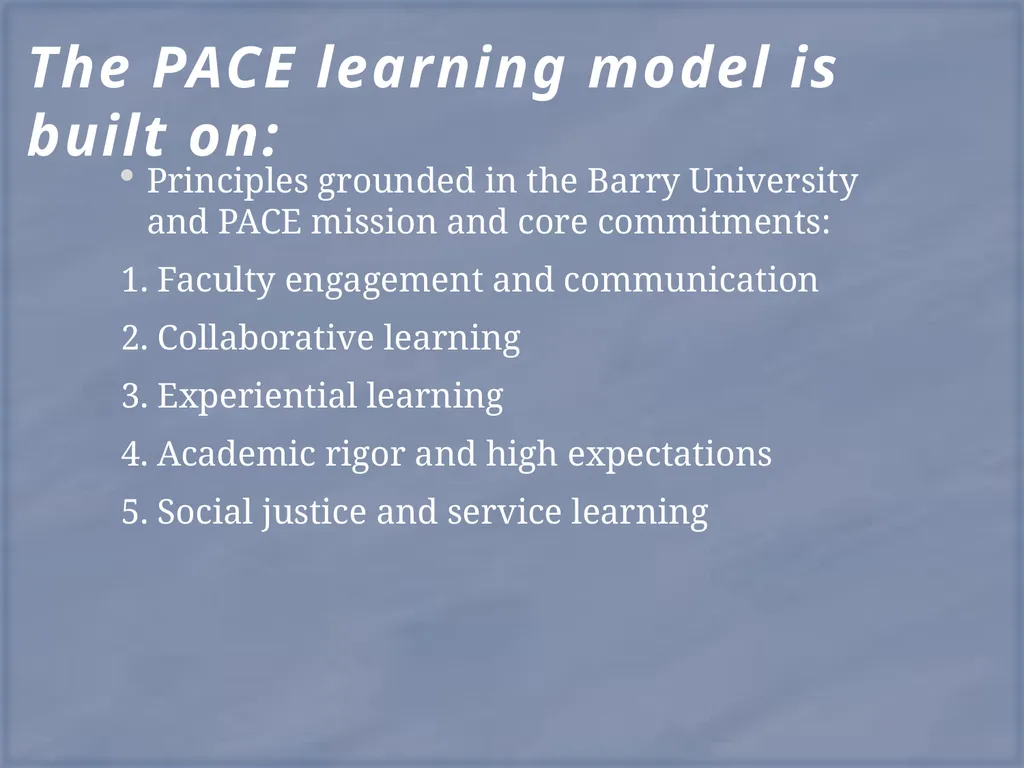 Welcome to Barry University! PACE - Professional - slide 3 of 14