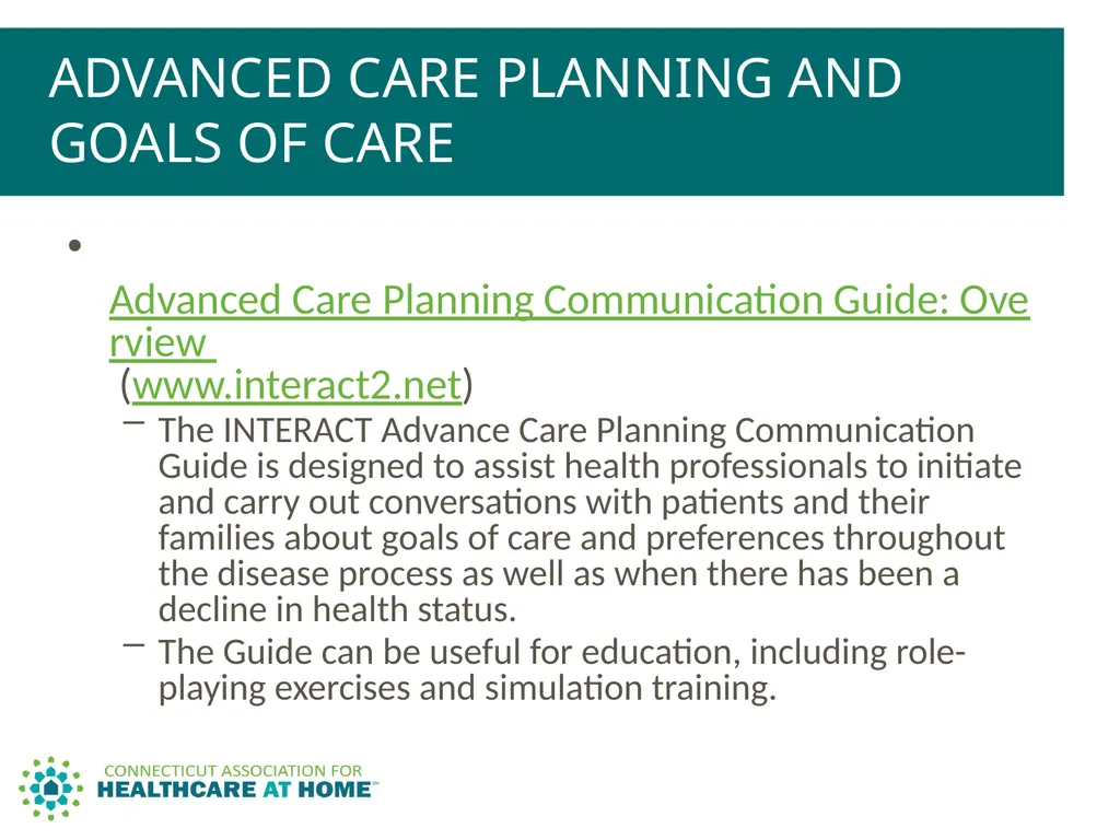 PALLIATIVE CARE & HOSPICE CARE A Comparison to - slide 29 of 35