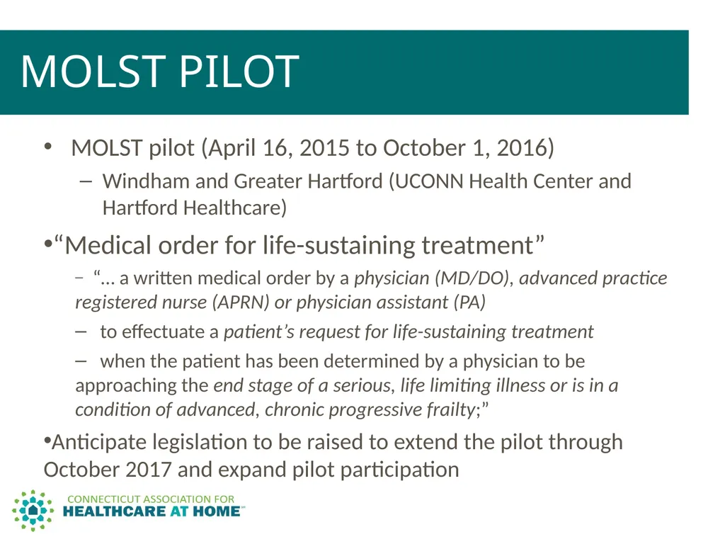 PALLIATIVE CARE & HOSPICE CARE A Comparison to - slide 33 of 35