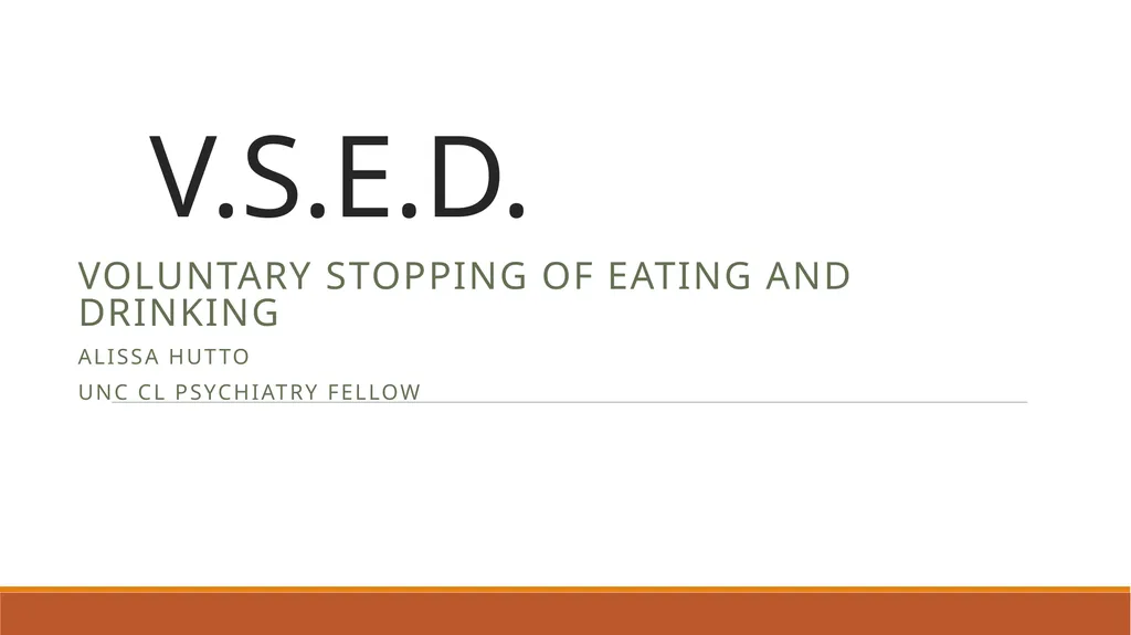 V.S.E.D. Variable Symptoms with Etiology in the - slide 2 of 30