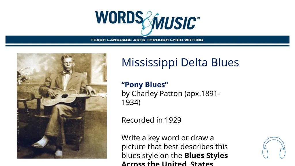 The blues Supplemental Lesson | Grades 7-12 - slide 7 of 24