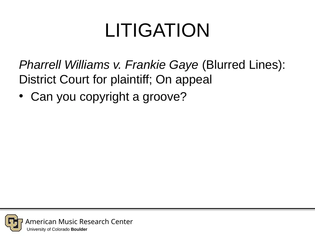 Copyright in Music and Sound Recordings - slide 18 of 30