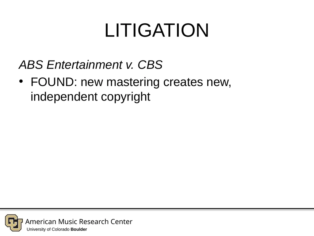 Copyright in Music and Sound Recordings - slide 19 of 30