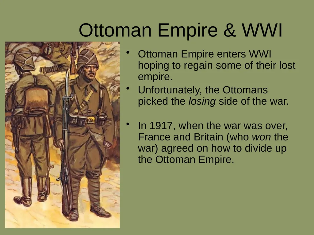 Fall of the Ottoman Empire and Conflict in SW Asia - slide 5 of 6