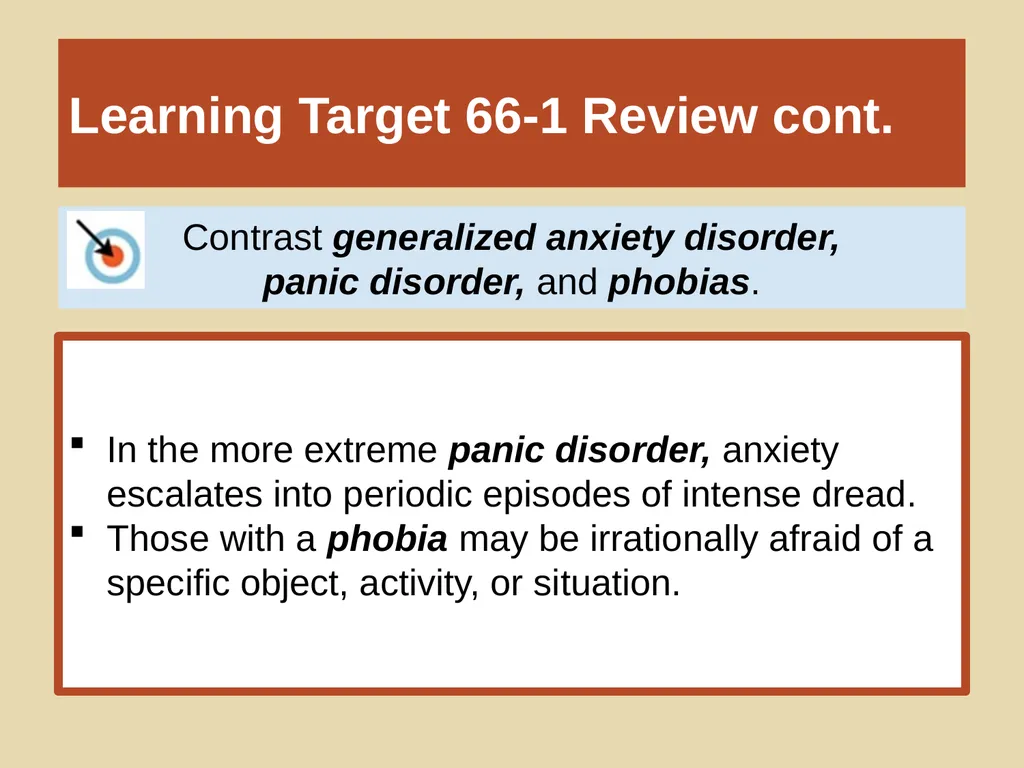 Unit 12 Abnormal Behavior Module 66 Anxiety - slide 41 of 46