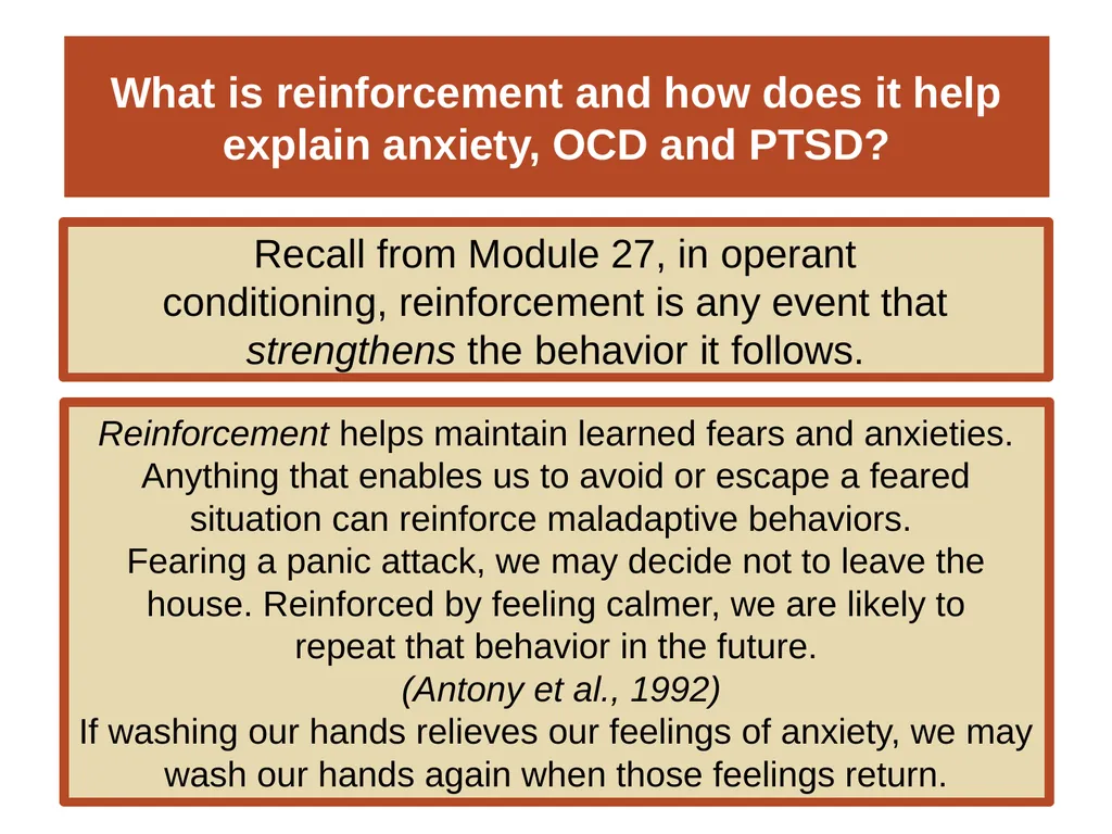 Unit 12 Abnormal Behavior Module 66 Anxiety - slide 30 of 46