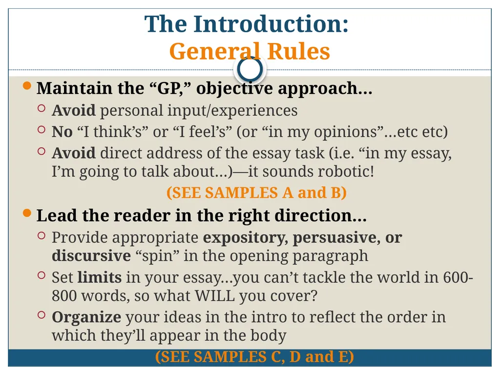 AICE: GP/9 2013-2014 Writing the AICE: General - slide 18 of 34