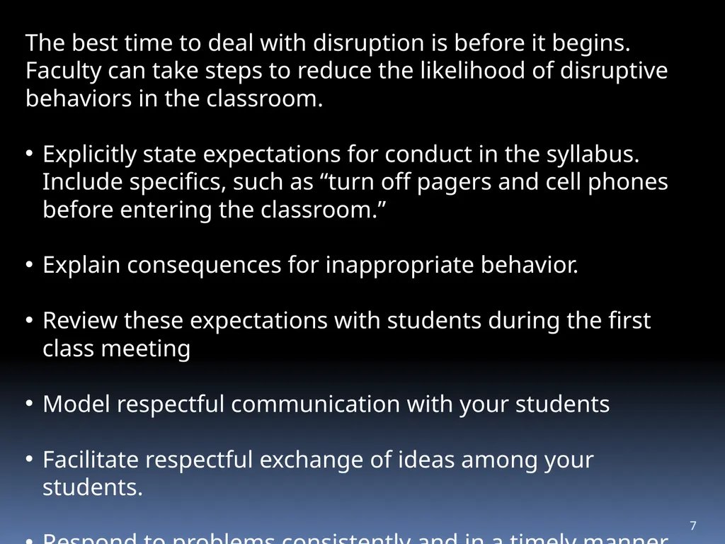 1 1 Policies and Guidelines Regarding Classroom - slide 7 of 31
