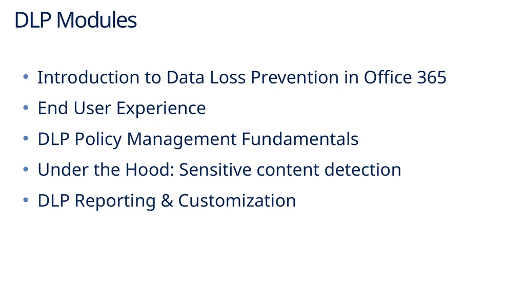 Data Loss Prevention in Office 365 Shobhit Sahay - slide 2 of 9