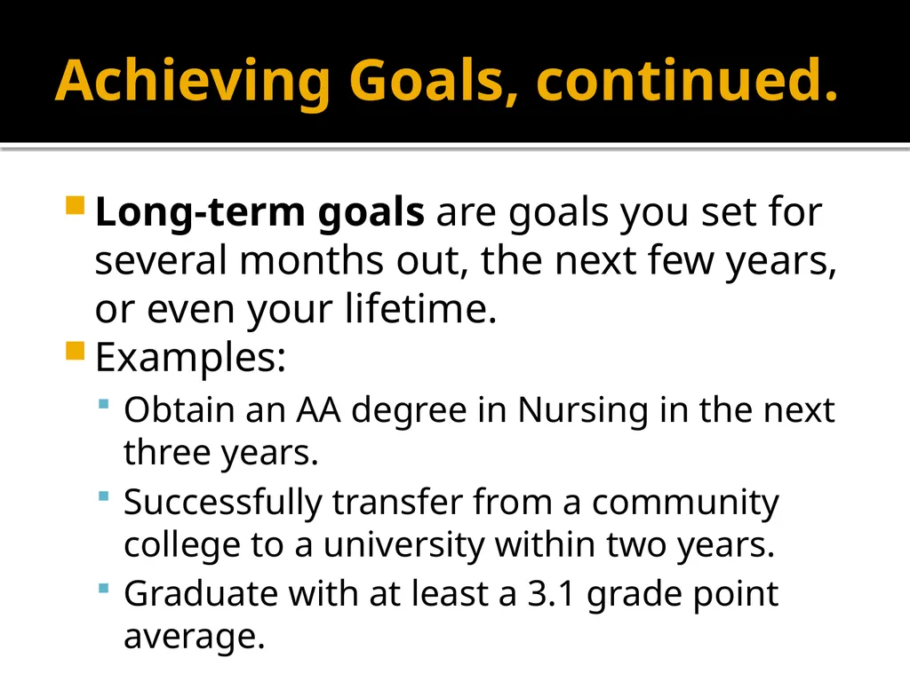 Motivation and Achieving Goals Math Study Skills, - slide 17 of 22