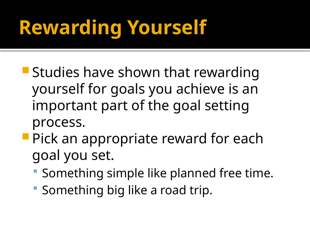 Motivation and Achieving Goals Math Study Skills, - slide 20 of 22