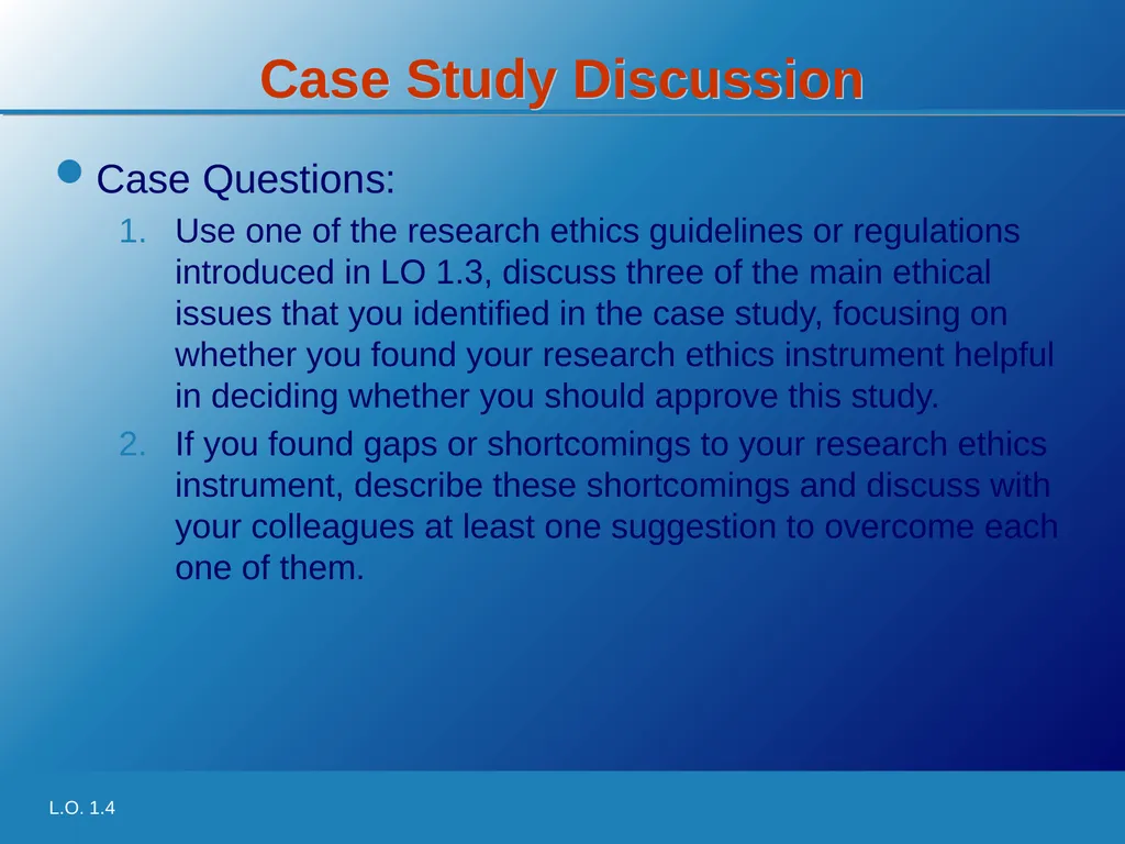 Learning Objective 1.4 Identify the shortcomings - slide 7 of 14