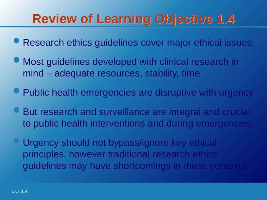 Learning Objective 1.4 Identify the shortcomings - slide 3 of 14
