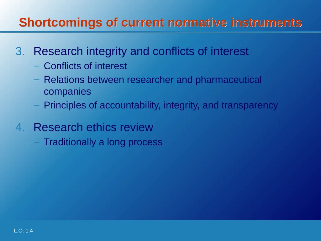 Learning Objective 1.4 Identify the shortcomings - slide 9 of 14