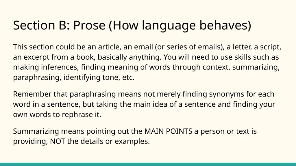 Paper 2: Reading Comprehension AICE English - slide 6 of 21