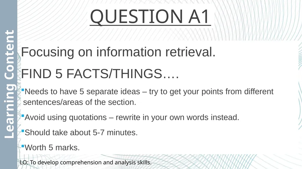 Paper 1: Robert Quick – Q1 & 2 Add in - slide 5 of 29