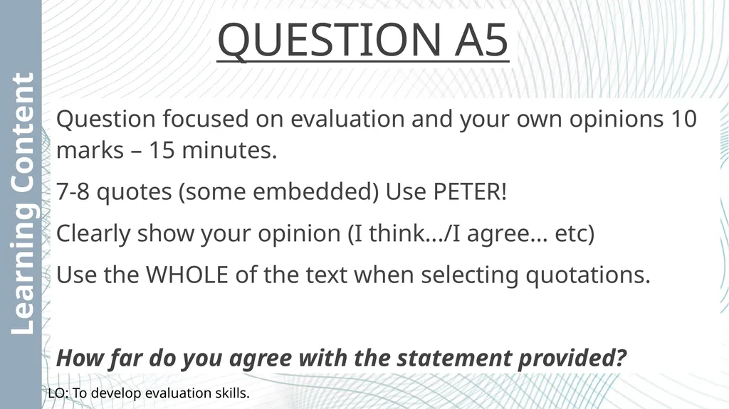 Paper 1: Robert Quick – Q1 & 2 Add in - slide 26 of 29