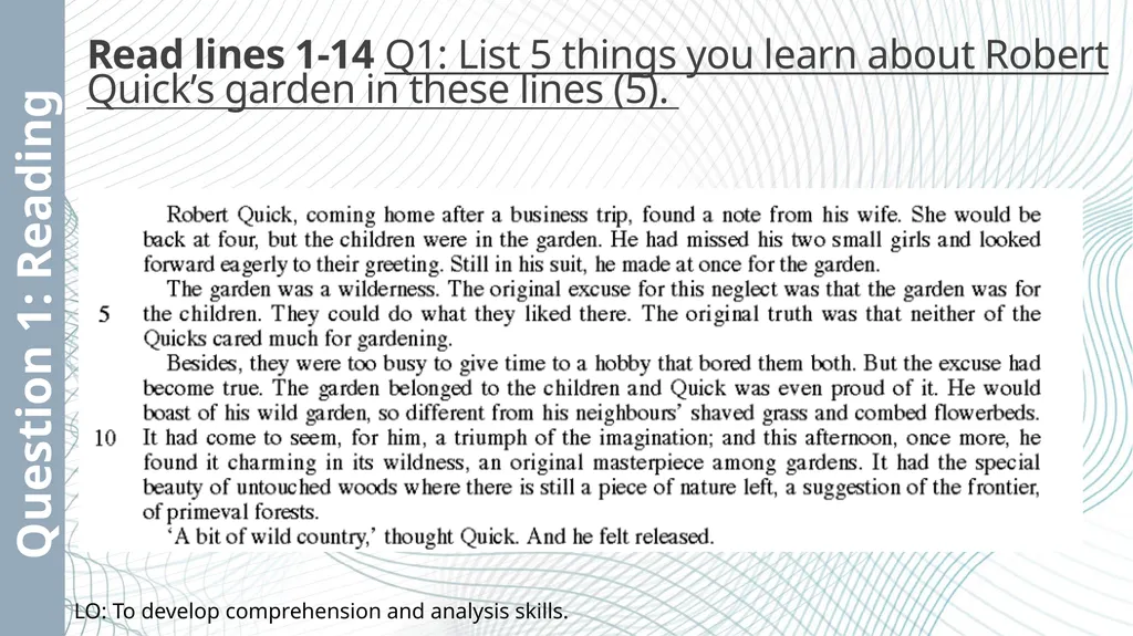 Paper 1: Robert Quick – Q1 & 2 Add in - slide 6 of 29