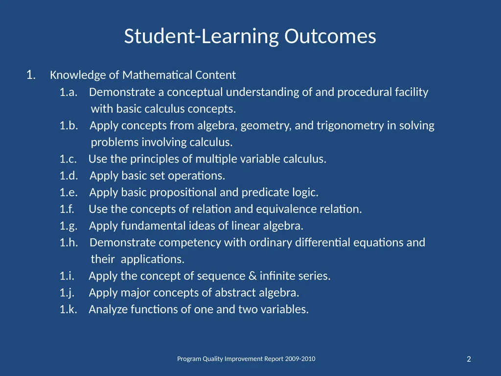 Department of Mathematical Sciences School of - slide 2 of 29