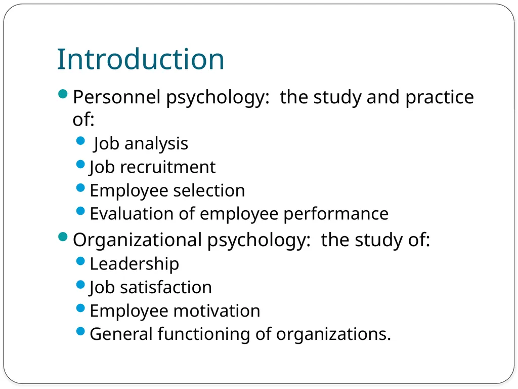 Neil H. Schwartz, Ph.D. Psych 560 Personnel - slide 2 of 17