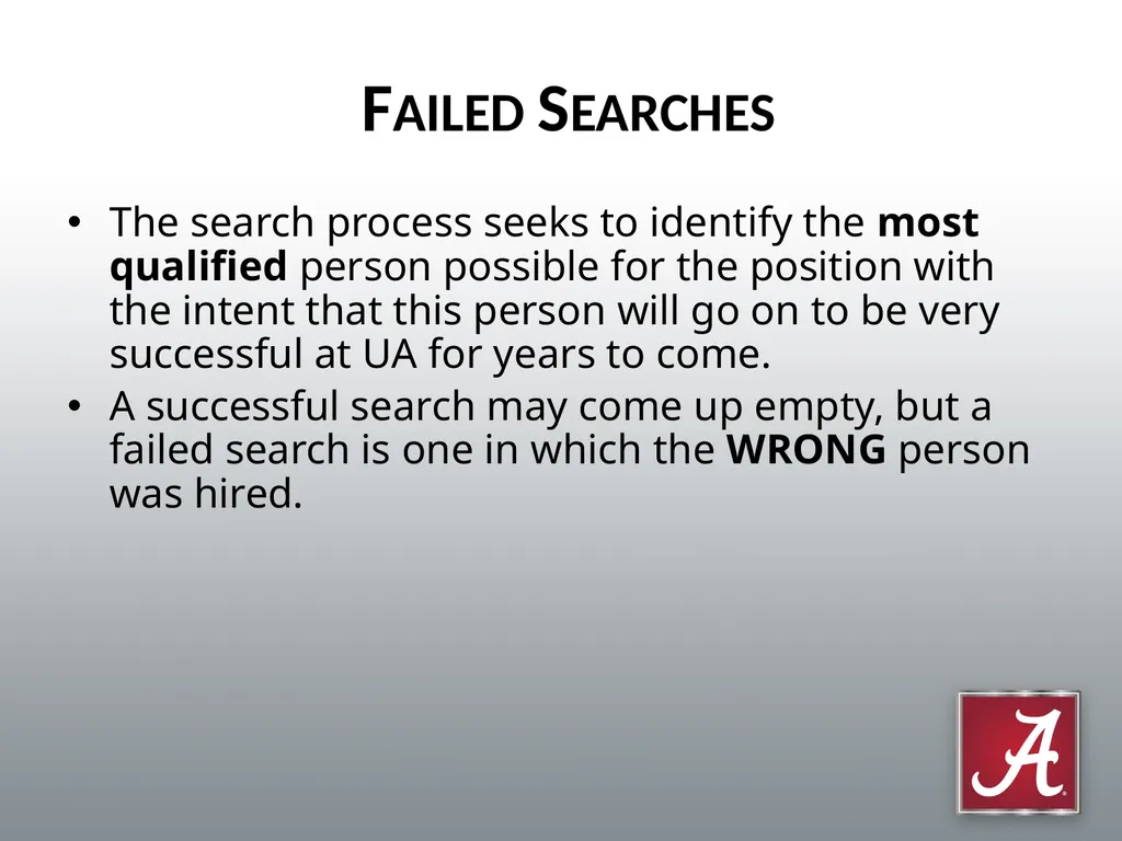 Conducting Effective Searches for Faculty and - slide 23 of 25