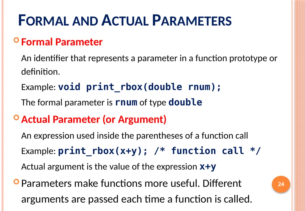ICS103: Programming in C Top-Down Design with - slide 24 of 33