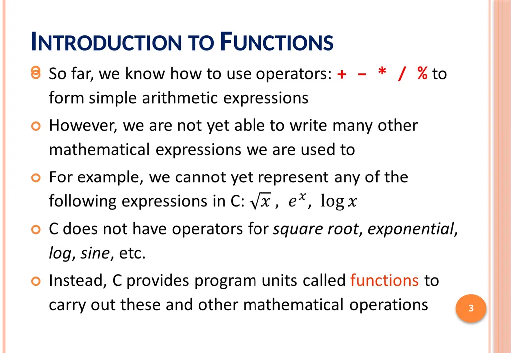 ICS103: Programming in C Top-Down Design with - slide 3 of 33