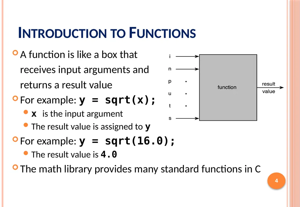 ICS103: Programming in C Top-Down Design with - slide 4 of 33