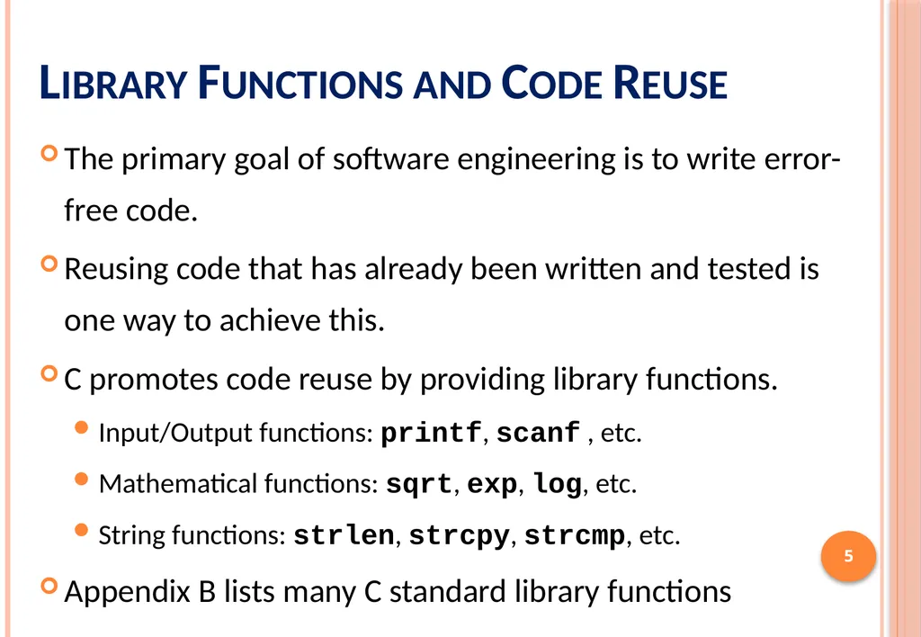 ICS103: Programming in C Top-Down Design with - slide 5 of 33