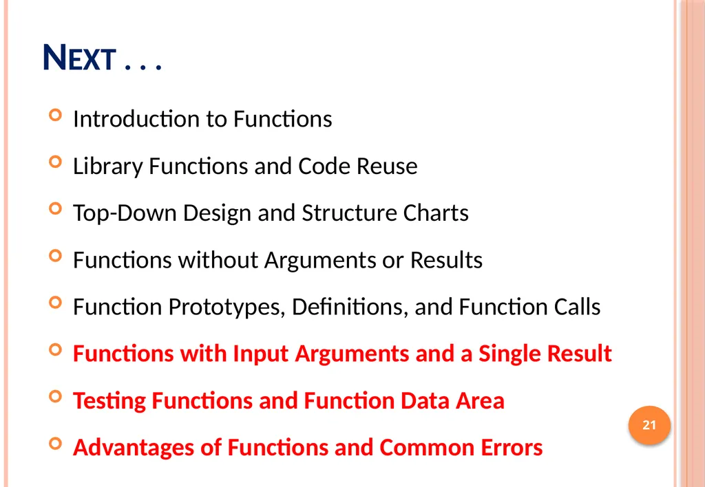 ICS103: Programming in C Top-Down Design with - slide 21 of 33