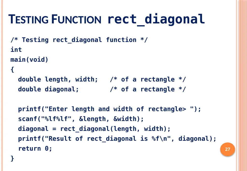 ICS103: Programming in C Top-Down Design with - slide 27 of 33
