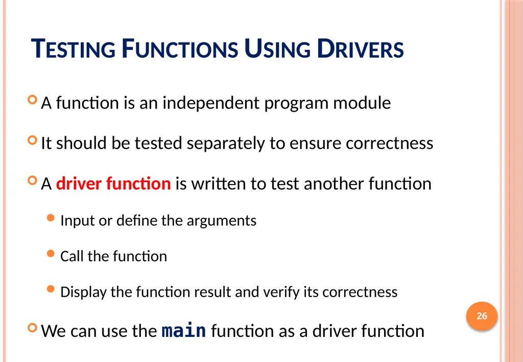 ICS103: Programming in C Top-Down Design with - slide 26 of 33