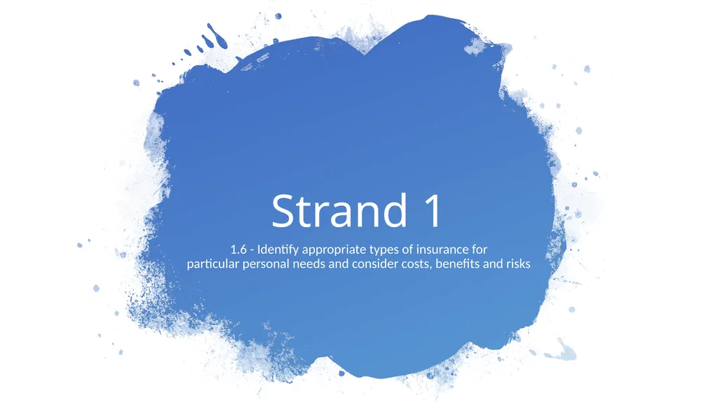 Strand 1 1.6 - Identify appropriate types of - slide 1 of 23