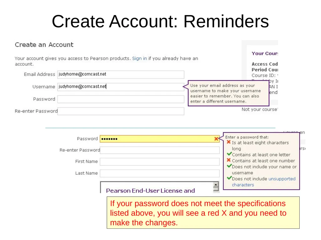 Registration MyMathLab Online HW MA 22000 Need - slide 9 of 16