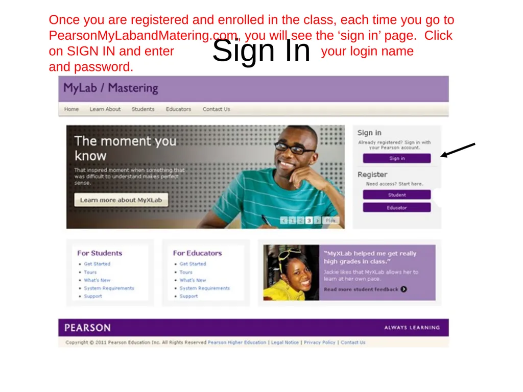 Registration MyMathLab Online HW MA 22000 Need - slide 14 of 16