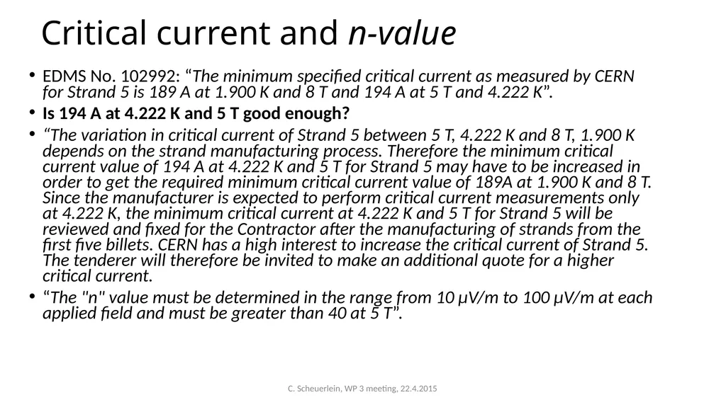 Discussion about the technical specification of - slide 5 of 9