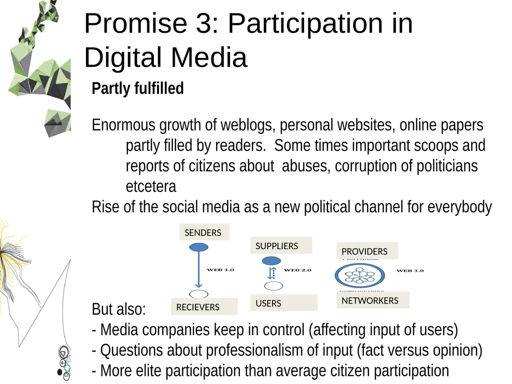 Democracy in a Network Society Professor Jan - slide 7 of 16