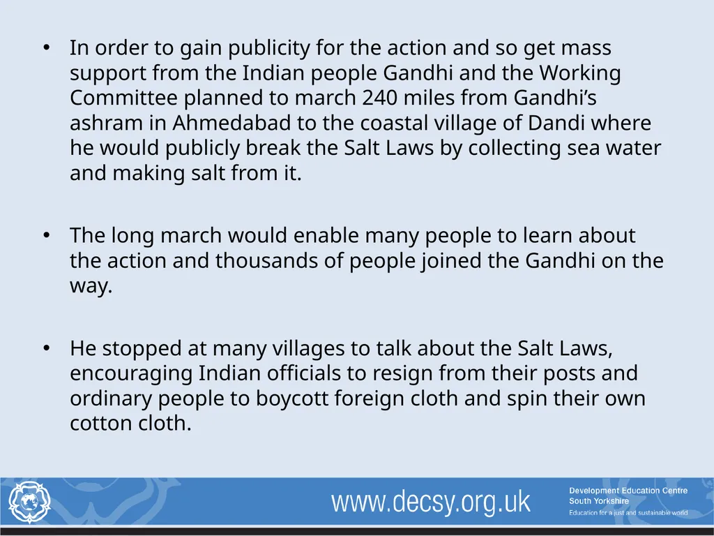 Non-violent Action: A Force for Change Case study - slide 7 of 20