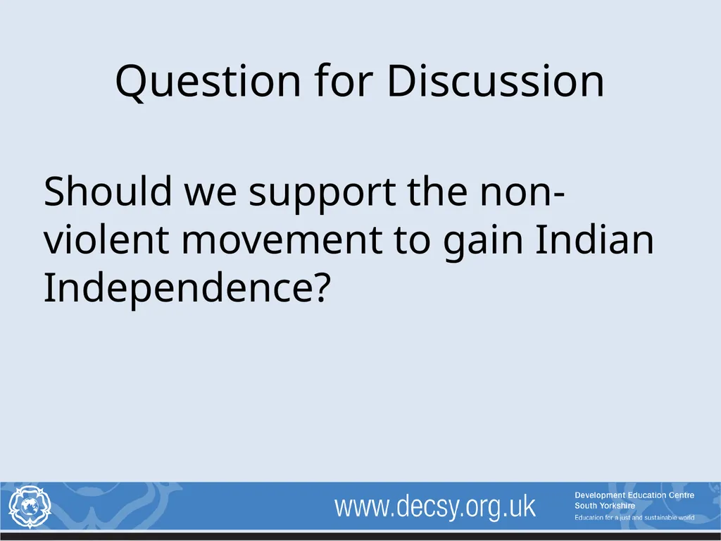 Non-violent Action: A Force for Change Case study - slide 19 of 20