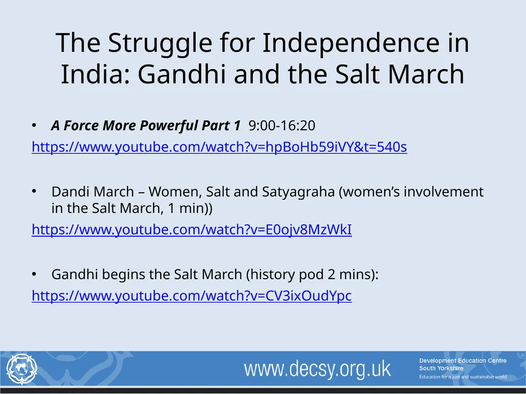 Non-violent Action: A Force for Change Case study - slide 3 of 20